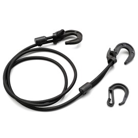 デイトナ(Daytona) バイク用 荷台 ゴムひも 長さ調整式 ストレッチ コード&フック 1.5m ブラック 72210