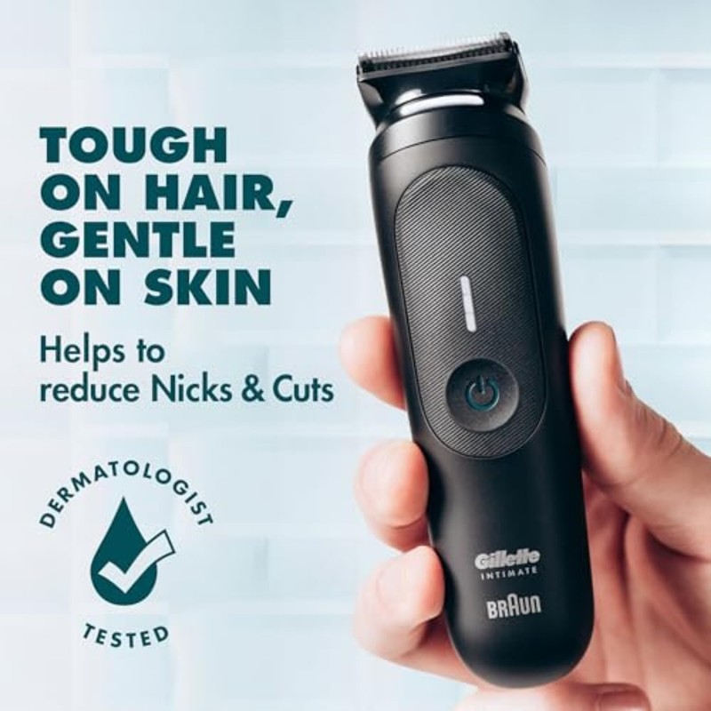 Gillette i7 Intimate Men’s Premium Pubic Hair Trimmer, Waterproof LED