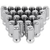 Replacement for Wheel Lug Nuts 24 Pieces 14X1.5 Thread Close End Silver Chrome Truck Socket Lug Nuts