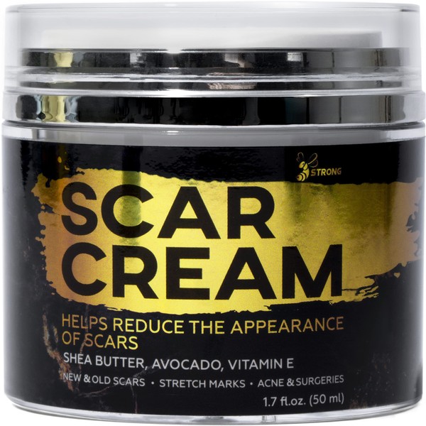 Scar Cream for Surgical and Acne Scars, Cuts, Burns - Natural Stretch Mark Gone Cream - Helps with Old and New Scars - Supports Skin Renewal - Scar Cream Vitamin E for Women and Men, All Skin Types