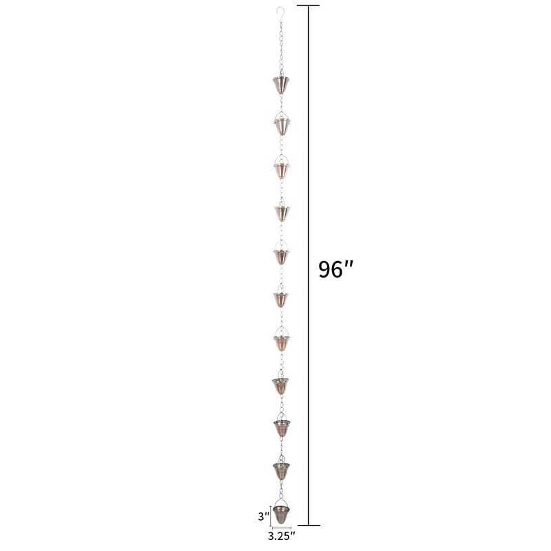 TZSSP Rain Chains Decorative Rain Chain Bell, 8-1/2 Length, Metal