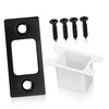 IWOWHERO Black Gusset Screw Flush Bolt Black Repair Kit Locks