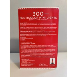 HOLIDAY TIME 300 Multi-Color Mini Lights Indoor Outdoor 62.5Ft Green Wire