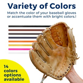 TOFL Softball and Baseball Glove Lace Kit | Mitt Lace Glove Repair Lacing Kit | 2 Leather Laces with Lacing Needle for Catchers Glove| Blue