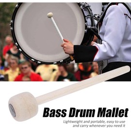 Drum Mallet Stick, Bass Drum Mallet Stick with Wooden Handle Percussion Marching Band Accessory