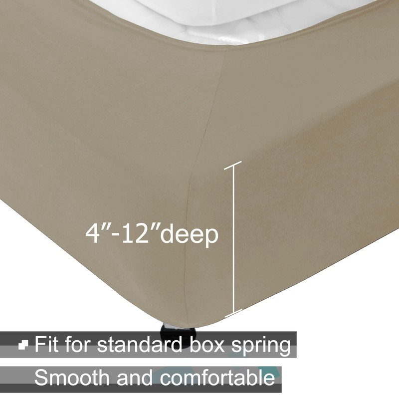 Box Spring Cover Queen Size - Jersey Knit & Stretchy