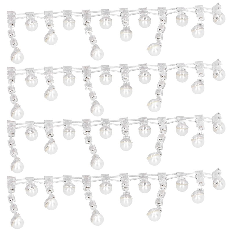 4Pcs Crystal Claw Chain Trimming Fringe Simulation Diamond Chain for