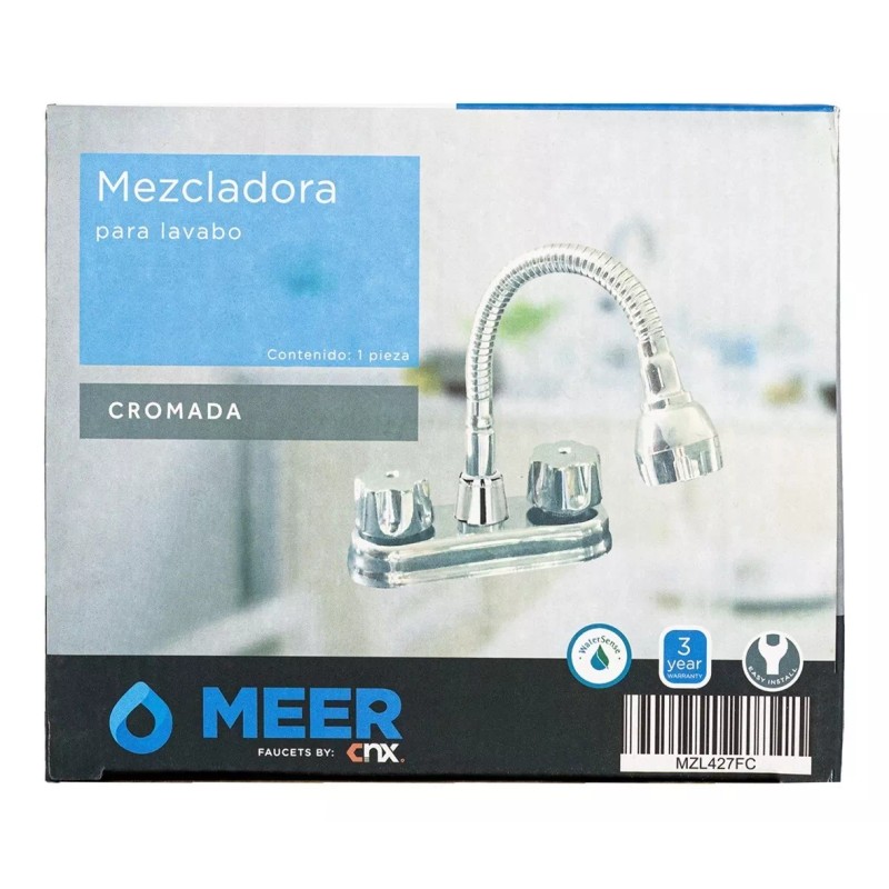 CNX Mezcladora Mini Con Cuello Flexible Para Lavabo