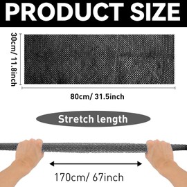 SANTOU Knotted African Net Sponge, Stretchable African Exfoliating Net Sponge with Knots - Wash Body Shower Scrubber Nylon Back exfoliator exfoliating Cloth, Stretch Length to 170cm(Black+Pink)