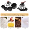 9PCS Black Stainless Steel Measuring Cups Set Coffee Spoon with