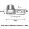 FamlTol Pack of 50 High Performance Single Hole Cable Clamps