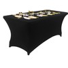 Peomeise 6FT Spandex Table Cover Rectangular Stretch Spandex Tablecloth (Black,6FT)