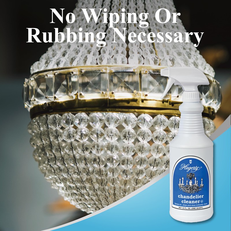 Hagerty Chandelier Cleaner, No-Wipe, Drip and Dry Formula for Bright,