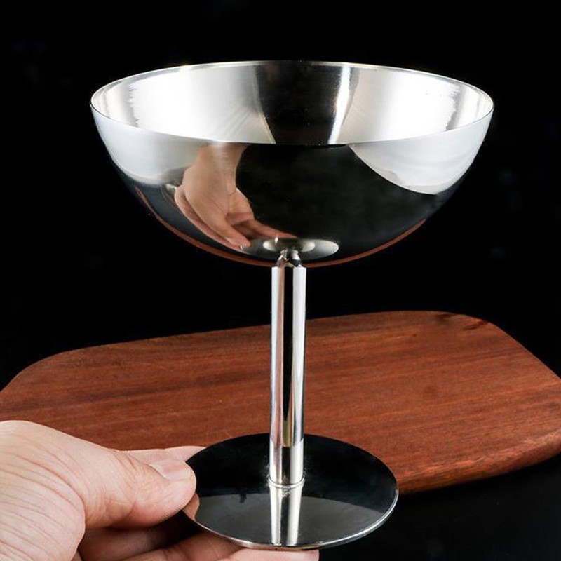 Luqeeg Stainless Steel Ice Cream Goblet, Retro Style, & Dishwasher