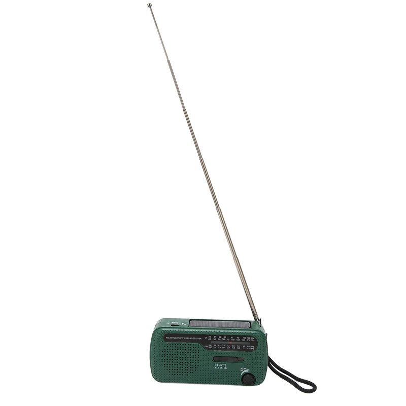 Hand Crank Solar Radio AM FM SW1 SW2 Camping LED