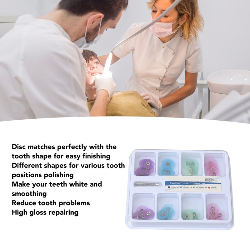 40pcs Dental Polishing Discs Teeth Whitening Resin Oral Teeth Finishing