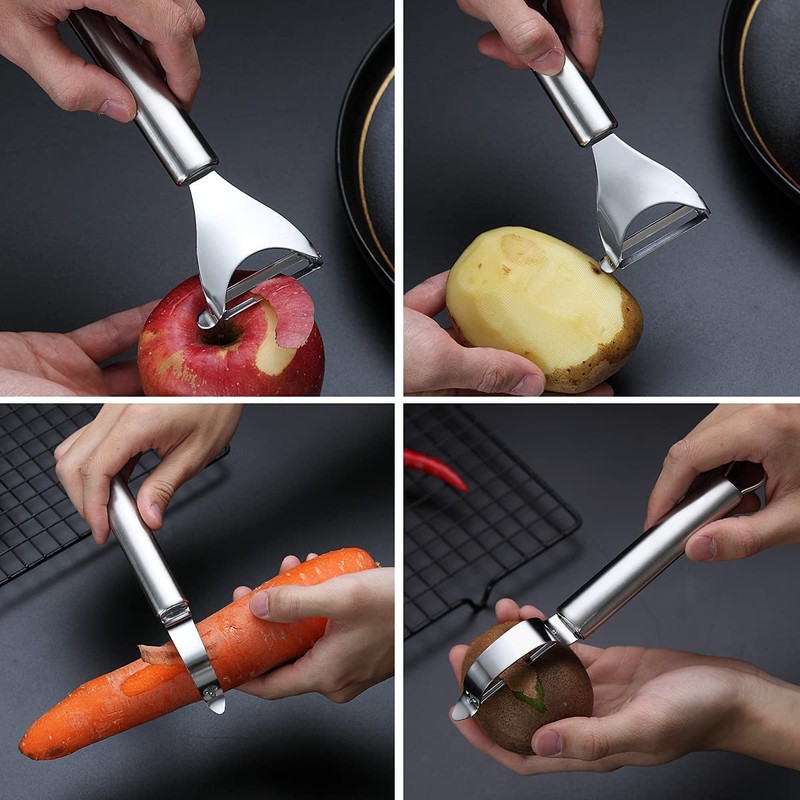 Kyraton Potato Vegetable Peeler, Stainless Steel Apple Fruit Veggie Peeler,