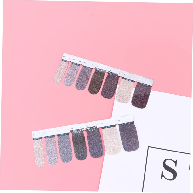 WOONEKY 3sheets Glitter Nail Art Stickers for Women Shiny Nail