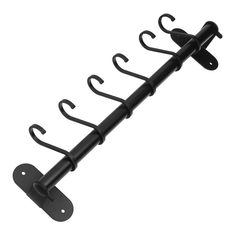 40cm 6 Hooks Pot Lid Hanger Punch WallMounted Storage Holder