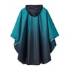 SaphiRose Adults Rain Poncho Waterproof Raincoat Women Gradient Hood with