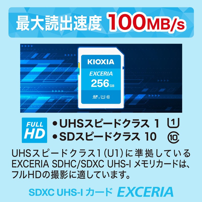 KIOXIA KLNEA256G Former Toshiba Memory SD Card, 256 GB, SDXC,