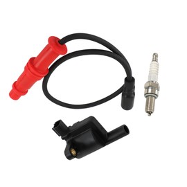 Silscvtt Ignition coil and Wire Cap Spark plug Replacement for Polaris Ranger 500 2008 2009-2012 4015072 4011834 4014795