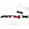Auto 3PCS Side Doors Rear Gloss Black Red AT4X OVERLAY