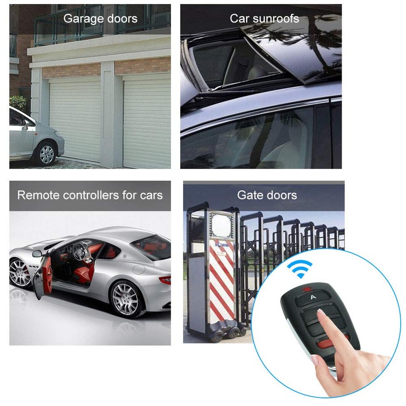 2Pcs Universal Remote Control Garage Door Opener, Garage Door Electric