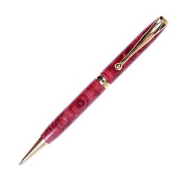 Lanier Pens Comfort Twist Pen - 24kt Gold - Red Maple Burl