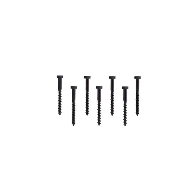 RADSO M8 Hex Head Coach Screws Wood Lag Bolt-Black Passivated-For