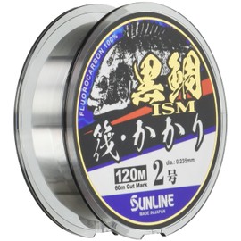 SUNLINE Fluorocarbon Line Black Sea Bream Izm Raft, 39.2 ft (120 m), No. 2, Natural Clear