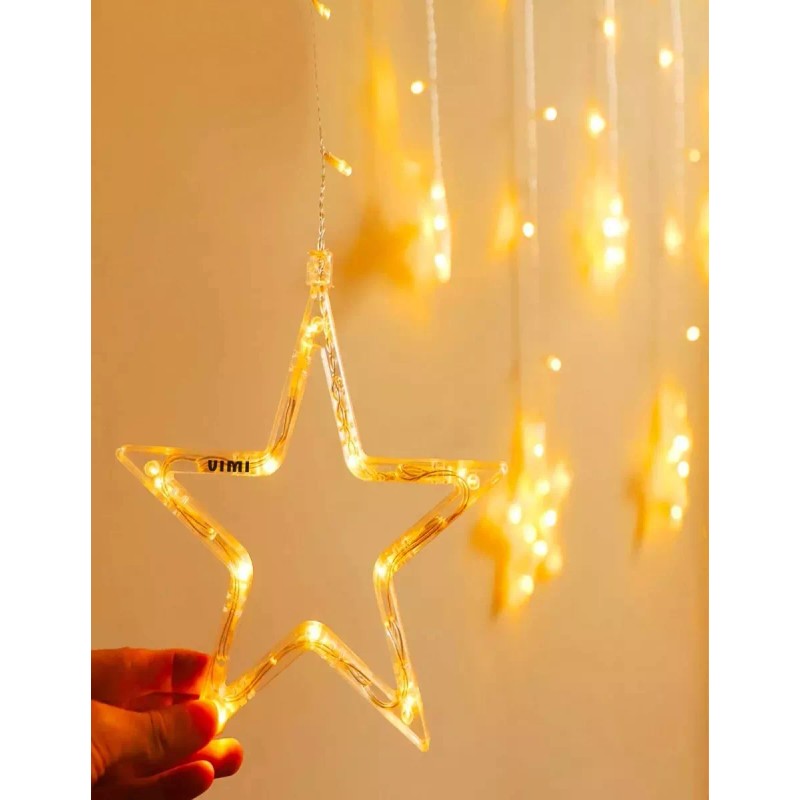 K&H Serie Luces Cortina De Estrellas Cálido Decoración Fiestas