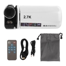 Digital Camcorder 48MP 2.7K HD 18X Digital Zoom 3inch 180° Rotation Touchscreen Infrared Night Vision with Beauty Filters DV Camera for Recording Life