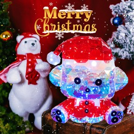 AVEKI LED Puppy Night Light, Colorful Light Up Christmas Dog Rainbow Lamp with 100 LED Lights, Kids Room Decor Unique Table Lamp Cute Night Light for Kids Birthday Gift Table Decoration (Dog)