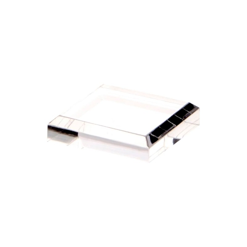 Plymor Brand Clear Acrylic Square Beveled Display Base, .5" H