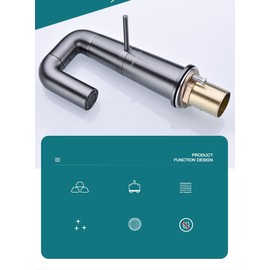 Bathroom Faucet Multi-Functional Rotary Sink Taps Creative Faucet Cold and Hot Gray Washbasin Mixer Tap Torneiras do banheiro (Color : SLT190-Rose)