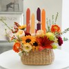 DEYBBY 8" Hand-Rolled Beeswax Taper Candles 4 Pack Cone Top,Pure