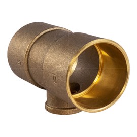 Everflow Supplies CCFT2234-NL C X C X F No Lead Cast Brass Tee Fitting with Solder Cups and Female Threaded Branch, 2" x 2" x 3/4"