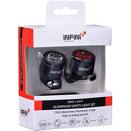 Infini Mini-Luxo USB front and rear lightset, black
