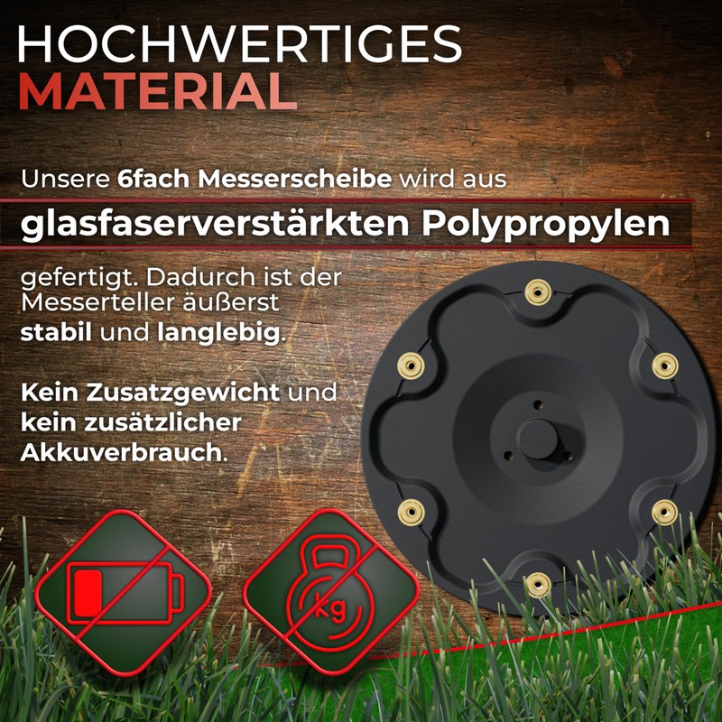 6 Blade Discs Compatible with Segway Navimow Robotic Lawnmower i105E,