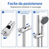 JADUFHU Supporto Doccia Regolabile con 2 Ganci