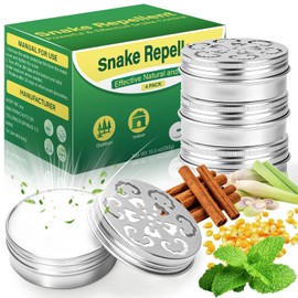 4 Pack Peppermint Oil Snake Repellent, Natural Snake Repellent for Outdoor Yard Garden House | Long-Lasting Protection | Safe for Dogs and Children