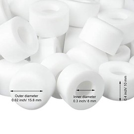 Outus 15 piezas de tope de puerta de goma de repuesto de silicona para tope de puerta, topes para protección de pared y piso, tamaño universal (blanco