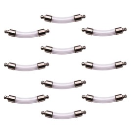 10 pieces Name on rice glass vial pendant screw cap bottle, wish bottle clear glass bottle charms (Bend tube)