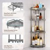Binecer Corner Shower Caddy Stand, 4 Tier Standing Shower Organizer
