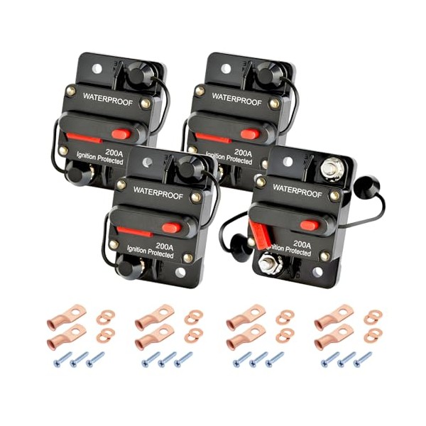 Bolipoeq Bolipoeq 200Amp Circuit Breaker DC 12V-48V for Marine Boat
