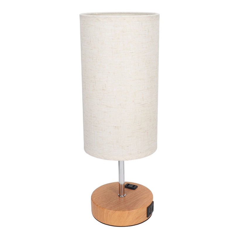 Touch Control Table Lamp Metal and Cloth USB Charging Three