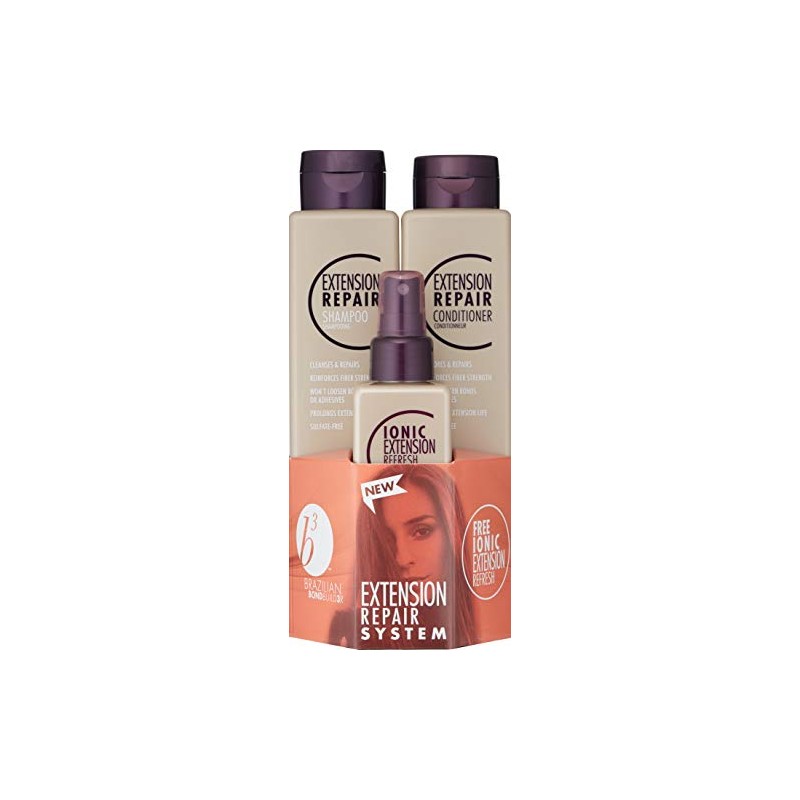 B3 Brazilian Bondbuilder Extension Shampoo/Conditioner/Refresh Trio Pack, 15 fl. oz.