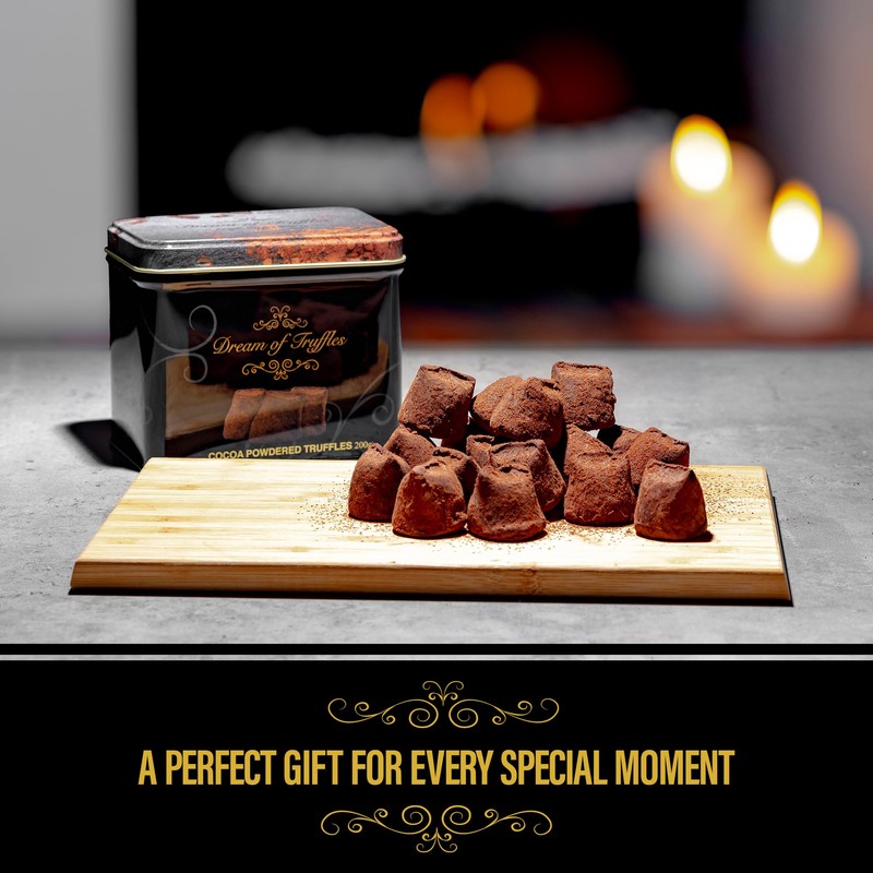 Swedish Truffles with Fine Cocoa.