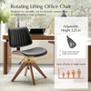 HULALA HOME Office Desk Chair with Solid Wood Legs, Adjustable